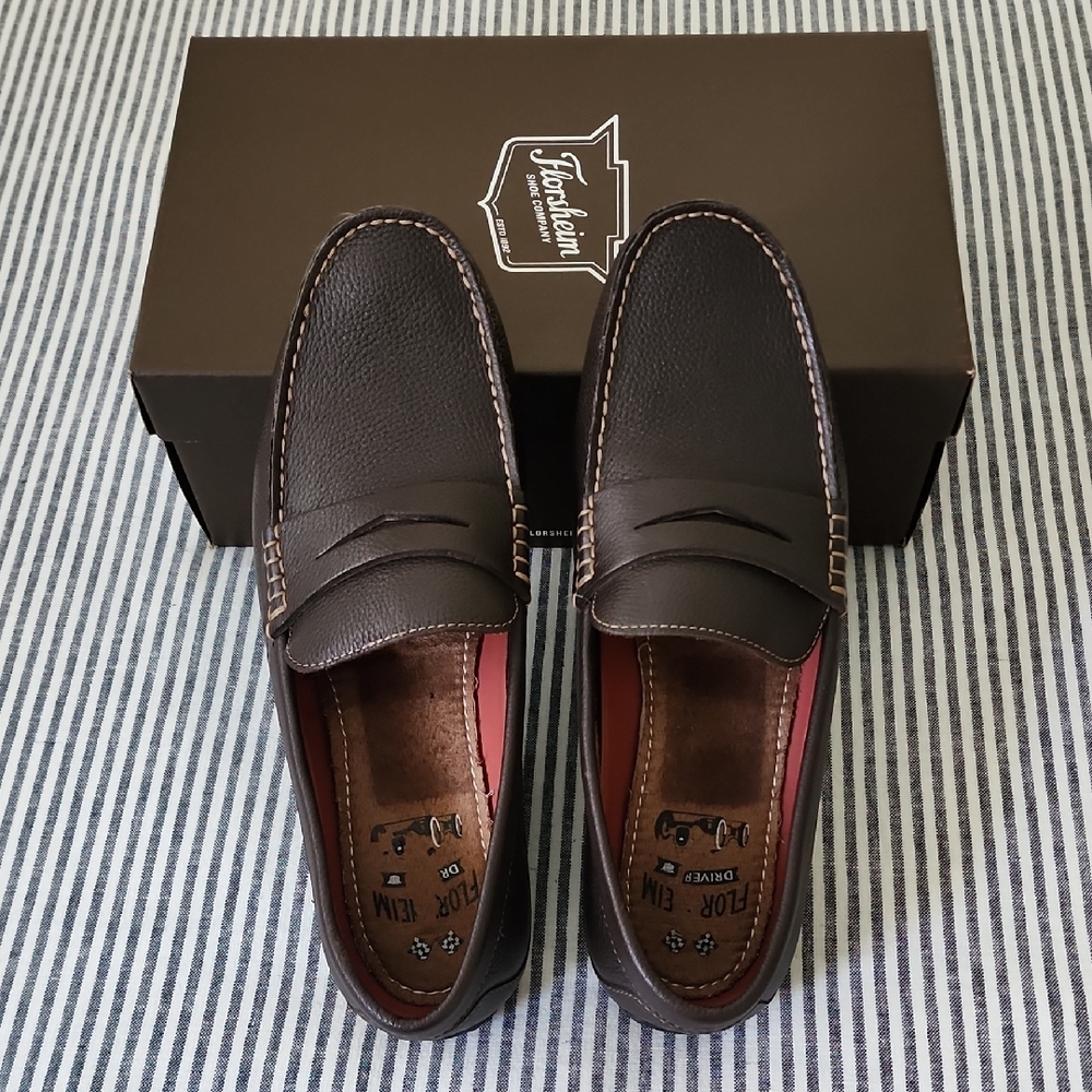 FLORSHEIM Men's Brown Leather Loafers (11 M)